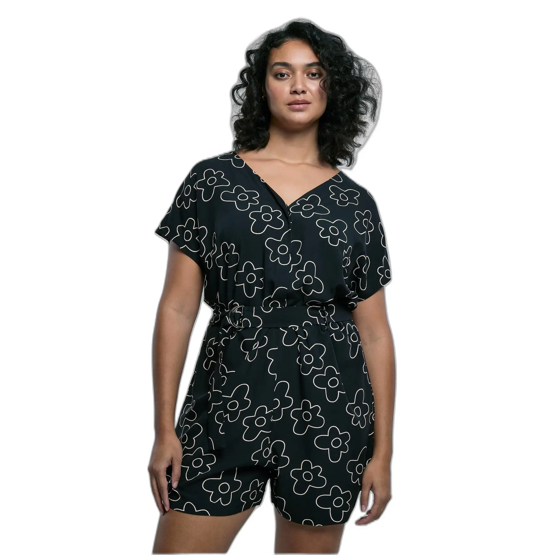 Combinaison courte avec ceinture en viscose femme Urban Classics