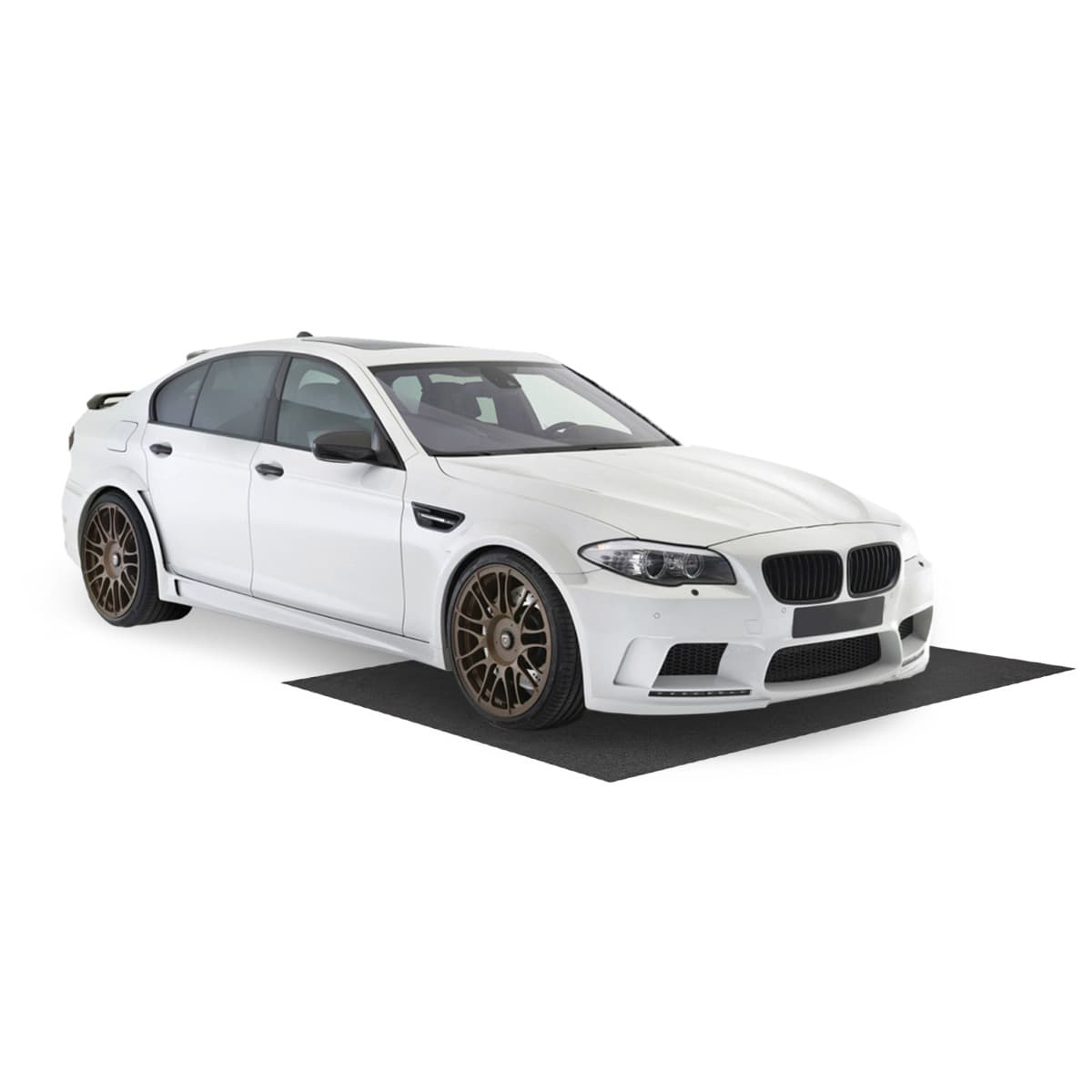 CostwayTapis de Sol Imperméable 180 x 150 cm Tapis Antidérapant Voiture Réutilisable et Lavable avec Ruban Adhésif Double Face Absorbant Gris