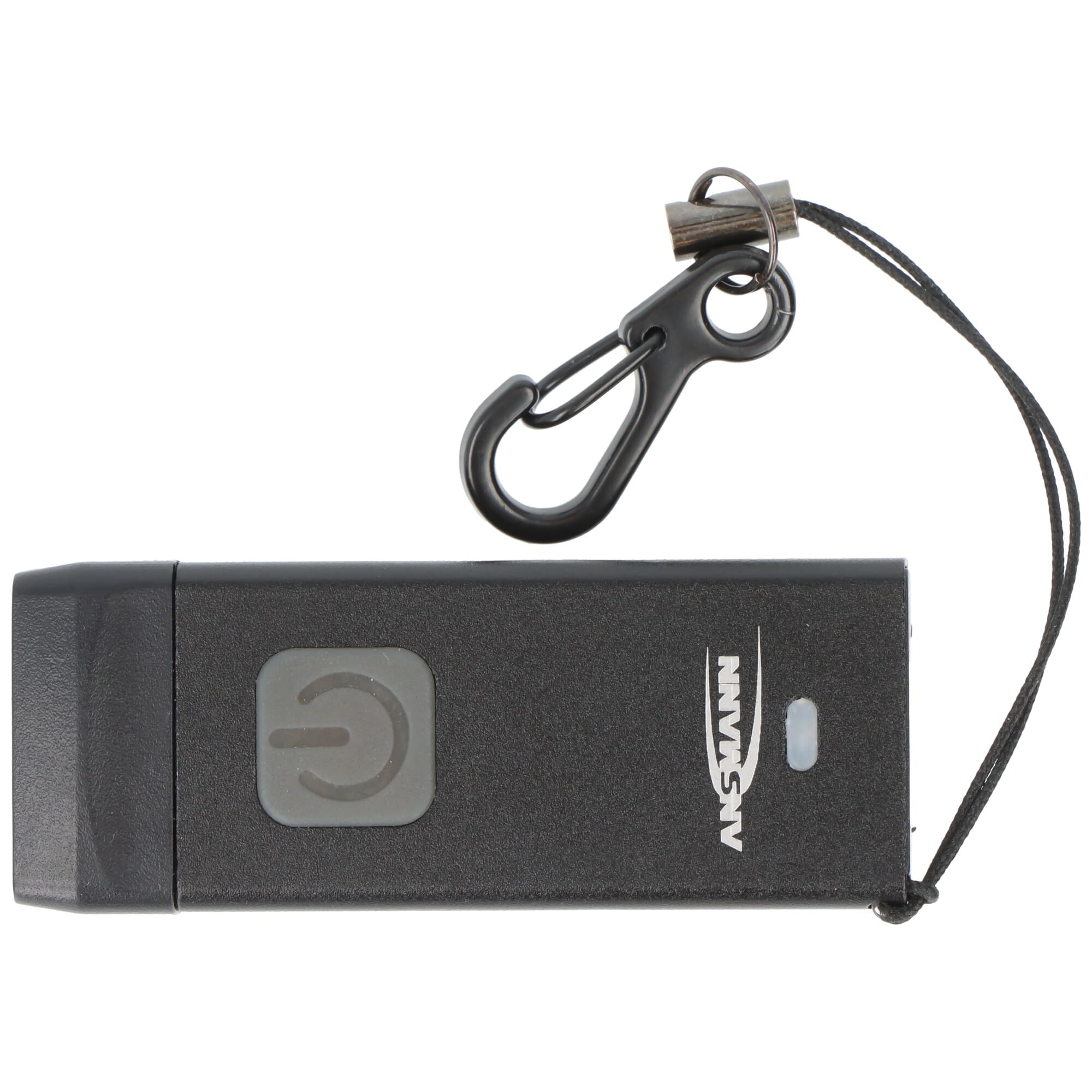 Porte-clés lumineux LED KL80R, prise de charge intégrée, bouton avec fonction variateur, avec porte-clés